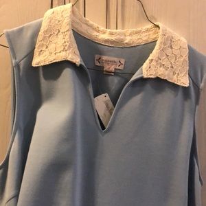 Nanette lepore baby blue dress with lace
